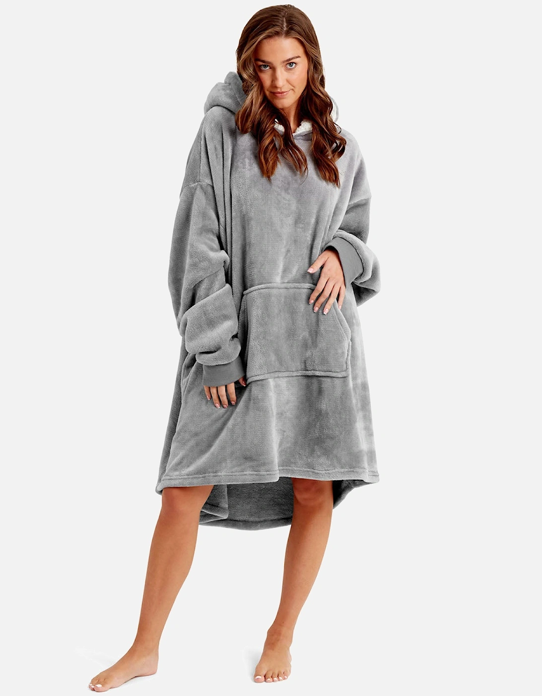 Sherpa Soft Oversized Hoodie Wearable Blanket, 2 of 1
