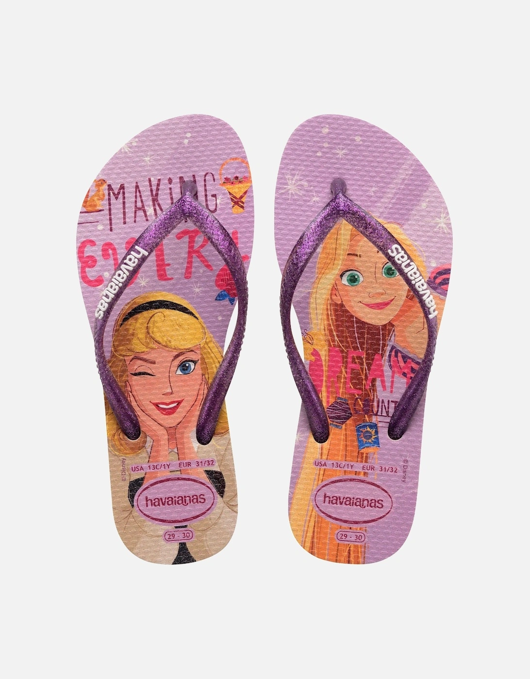 Kids Slim Princess Flip Flops, 2 of 1