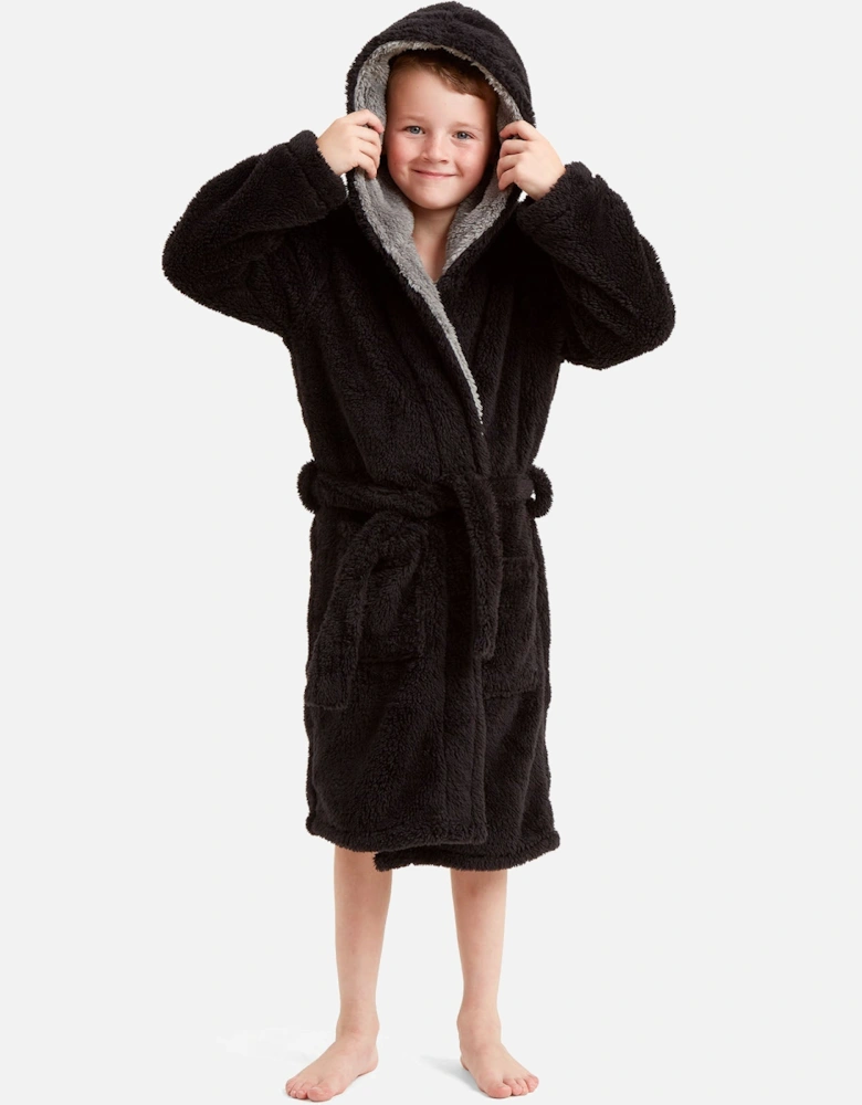 Kids Soft Fleece Hooded Dressing Gown 5-14 Years