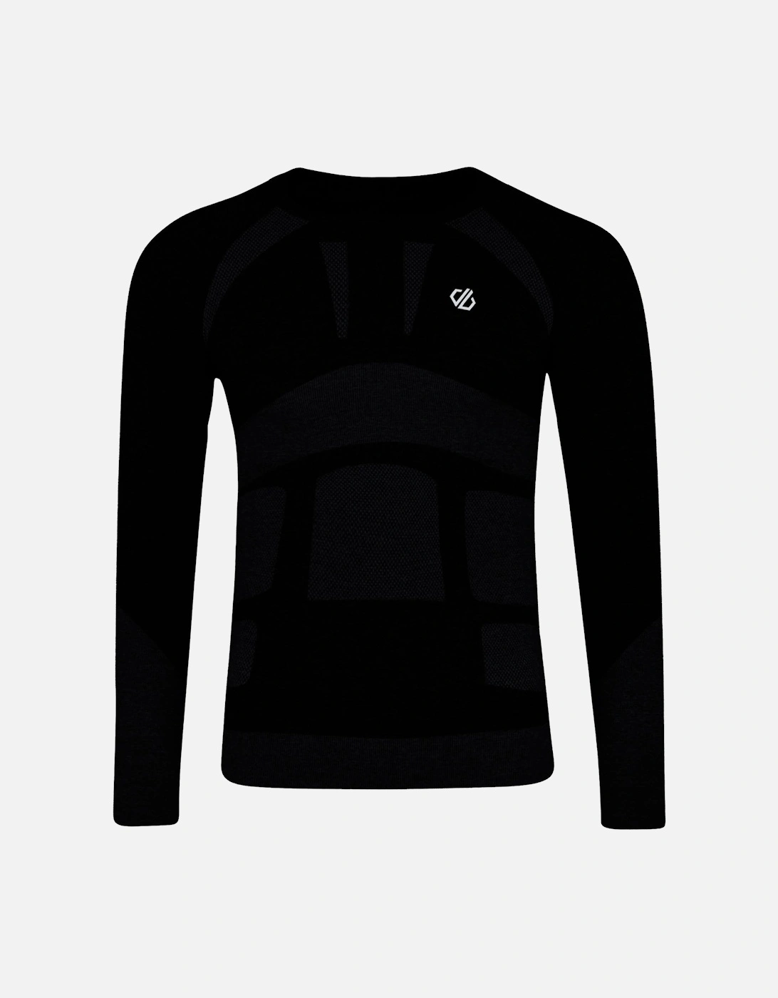 Mens In The Zone Long Sleeves Thermal Baselayer - Black, 2 of 1