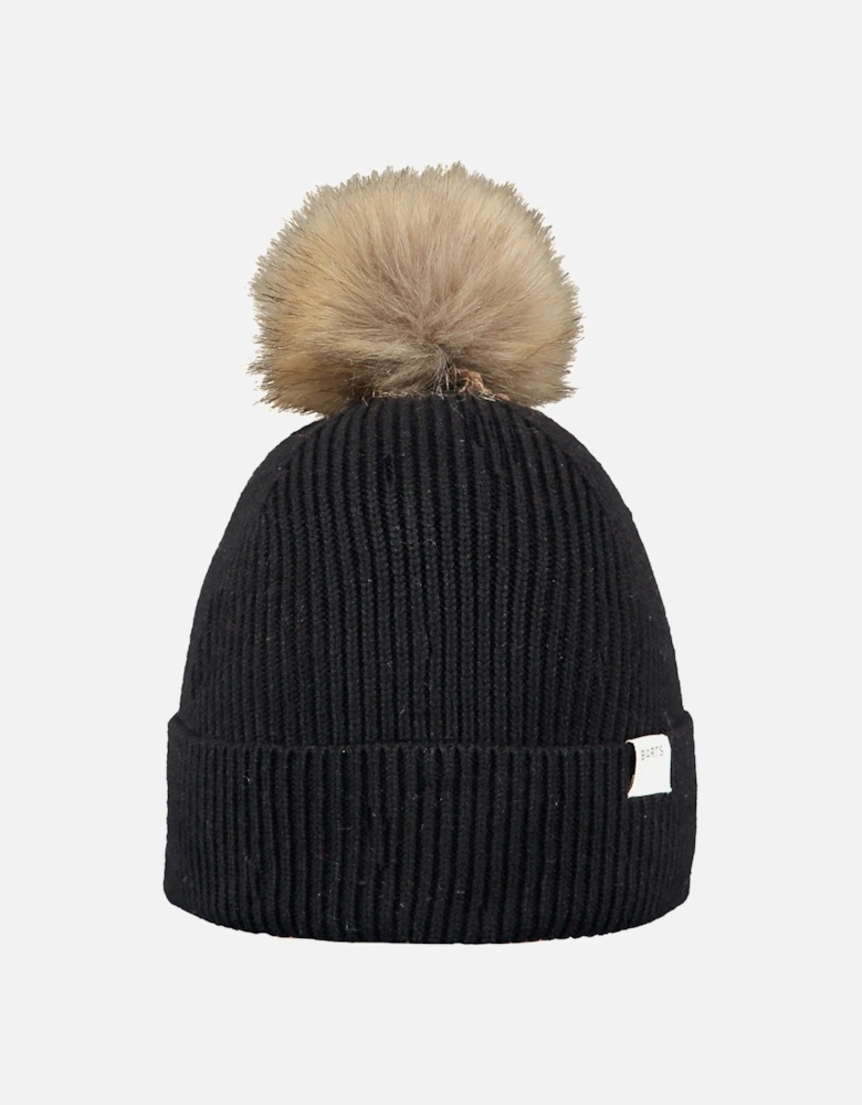 Kids Cinder Faux Fur Pom Pom Knitted Bobble Hat
