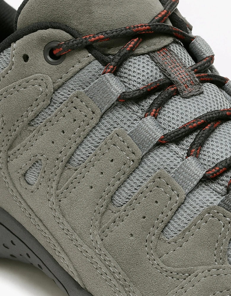 QUADRA II Leather Trail Shoe Mens Charcoal Grey/Black/Red