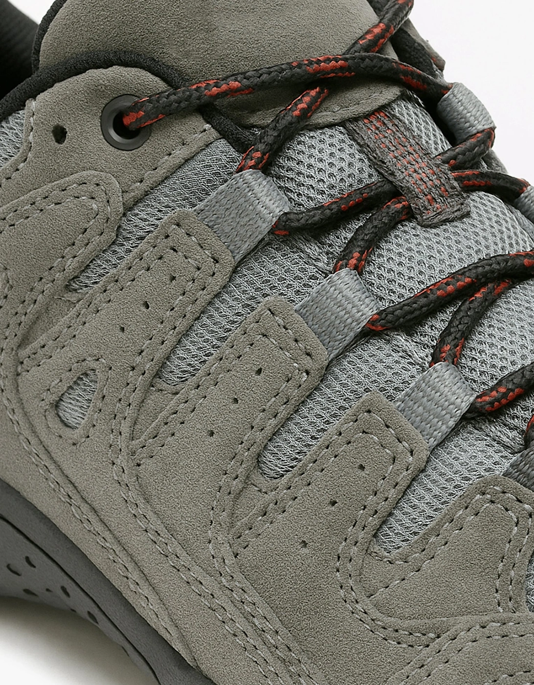 QUADRA II Leather Trail Shoe Mens Charcoal Grey/Black/Red