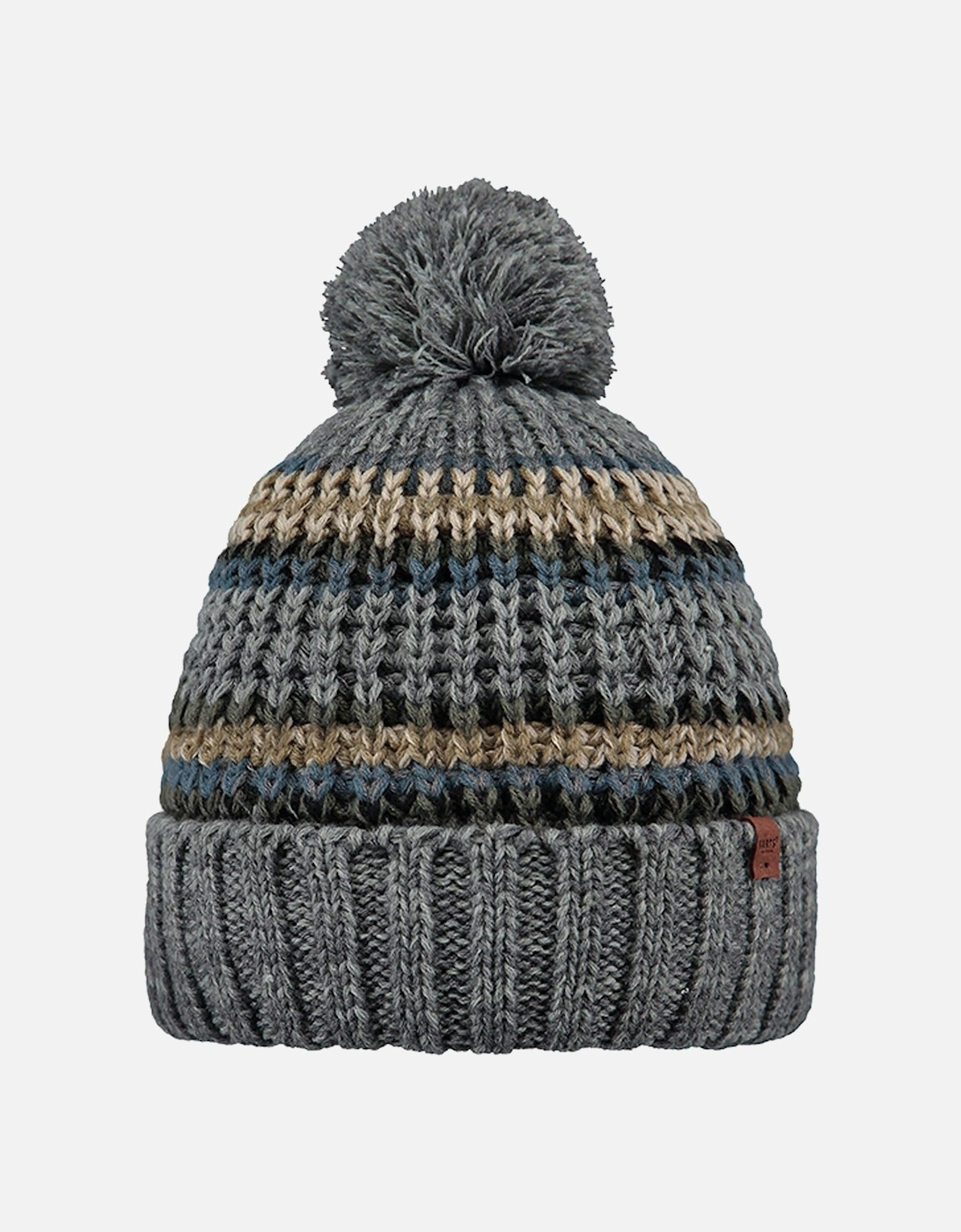 Mens Goser Pom Pom Mixed Knit Bobble Hat, 2 of 1