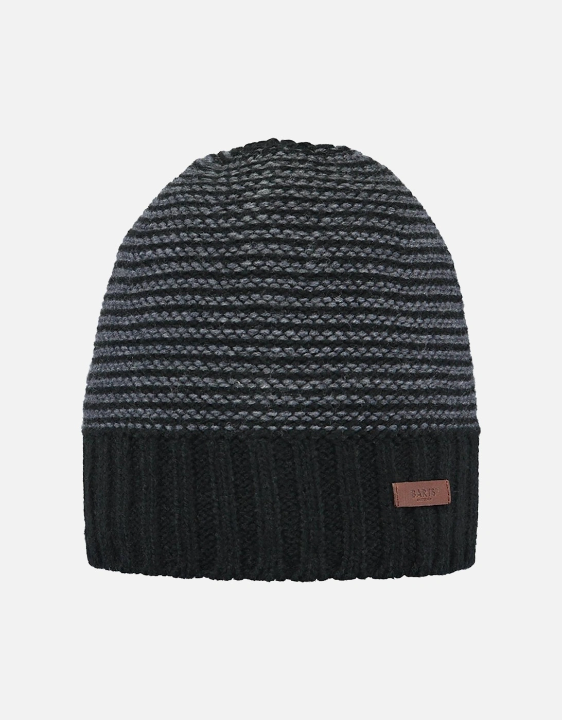 Mens David Fine Knitted Fleece Band Lining Beanie, 2 of 1
