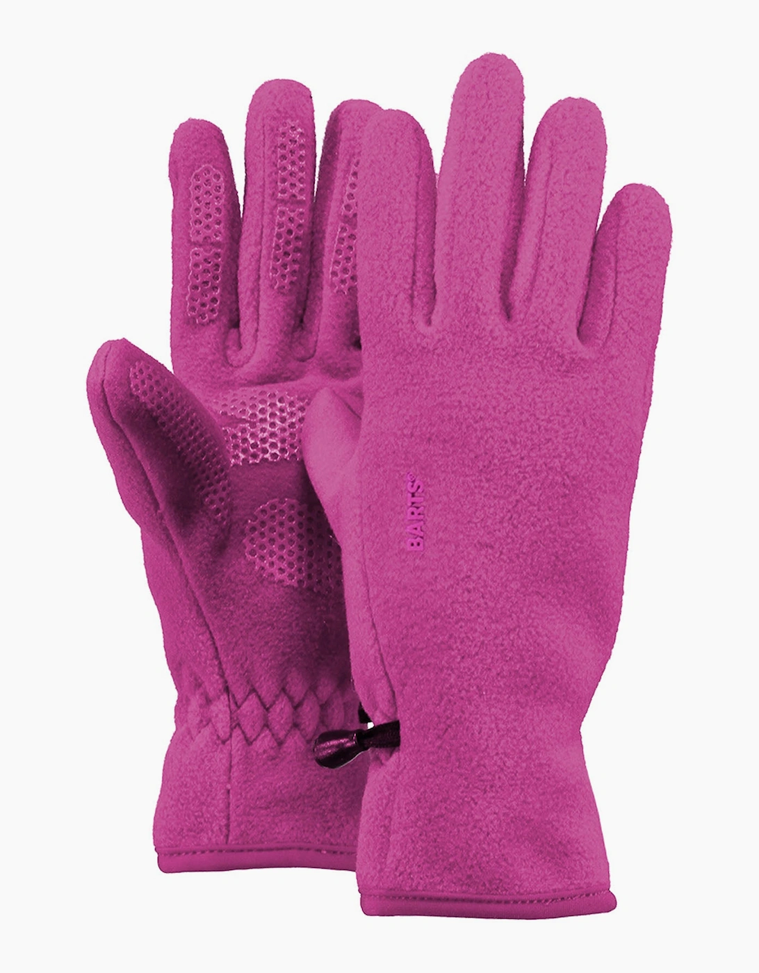 Barts Unisex Pink Childrens Fleece Palm Grip Elasticated Gloves - Size 10 - 12 Yrs Kids