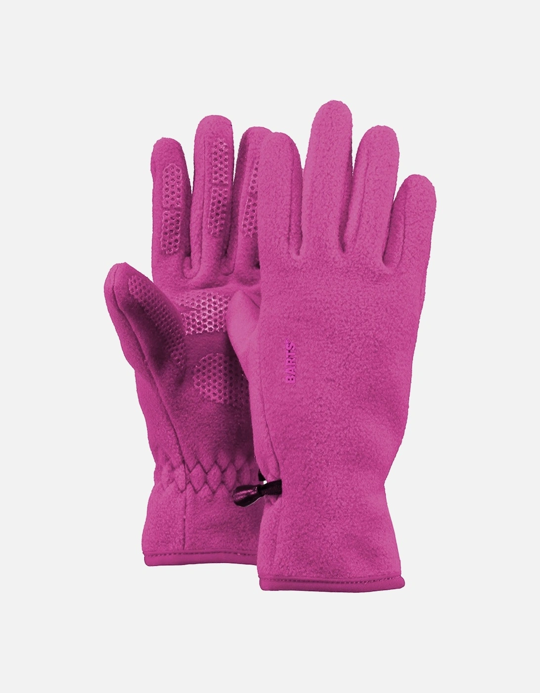 Kids Childrens Fleece Palm Grip Elasticated Gloves, 2 of 1