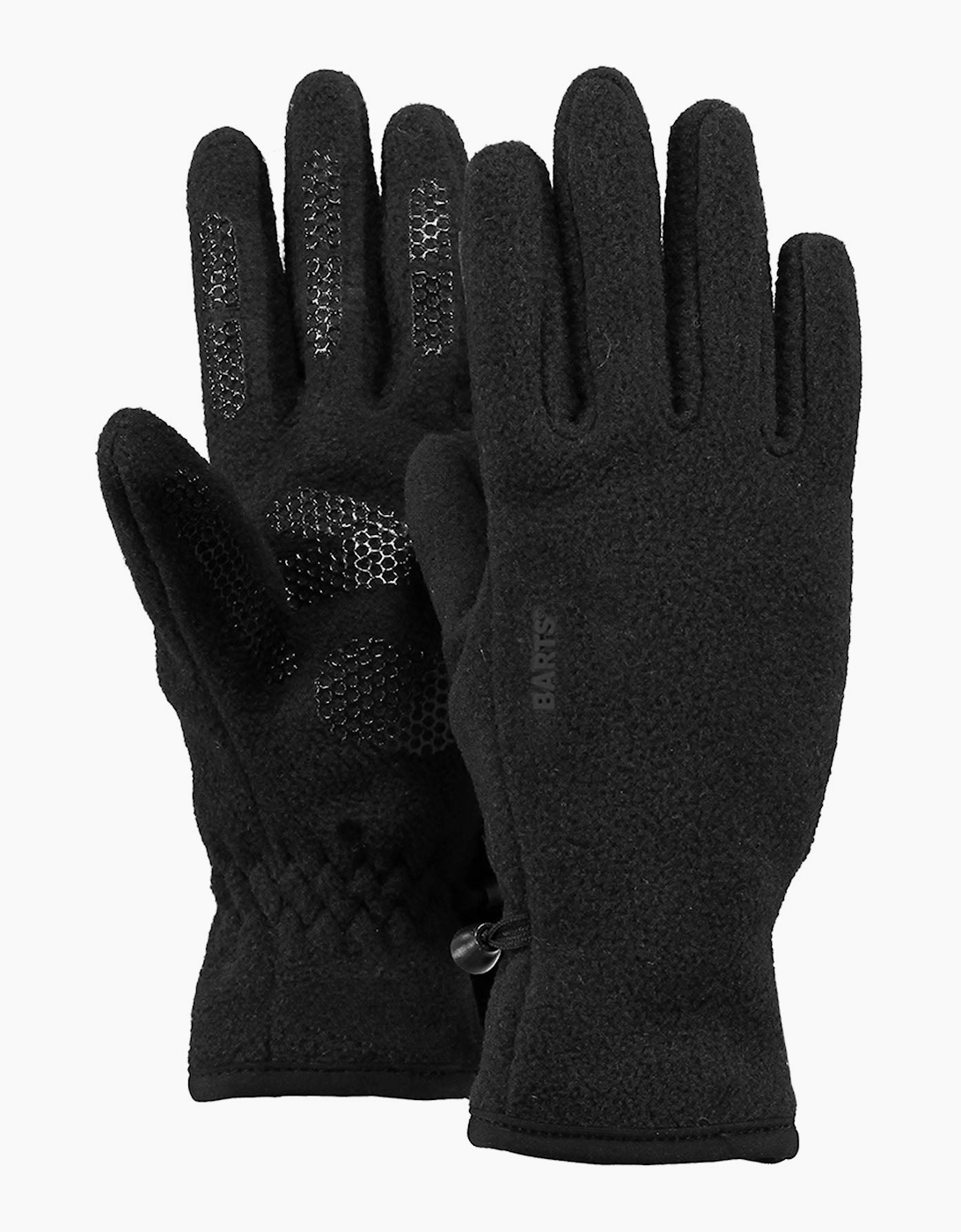 Barts Unisex Black Childrens Fleece Palm Grip Elasticated Gloves - Size 4 - 6 Yrs Kids