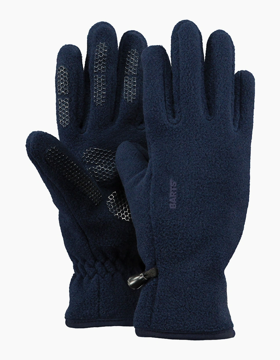 Barts Unisex Navy Childrens Fleece Palm Grip Elasticated Gloves - Size 6 - 8 Yrs Kids