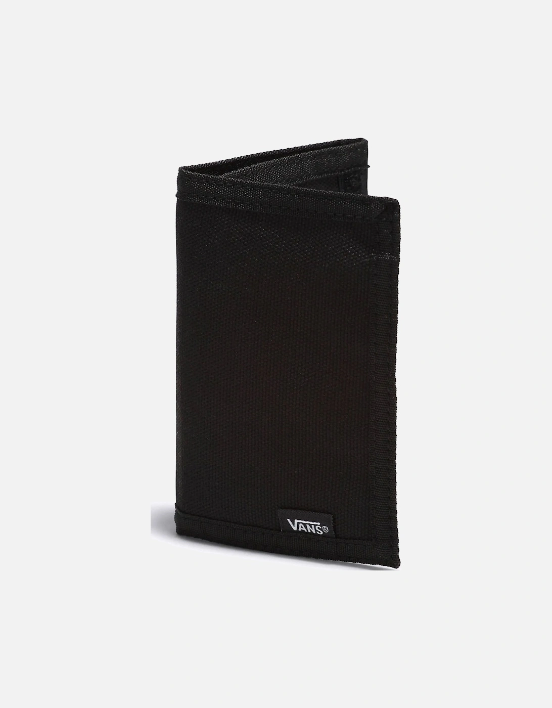 Mens Slipped Tri-fold Checkered Money Wallet - Black, 2 of 1
