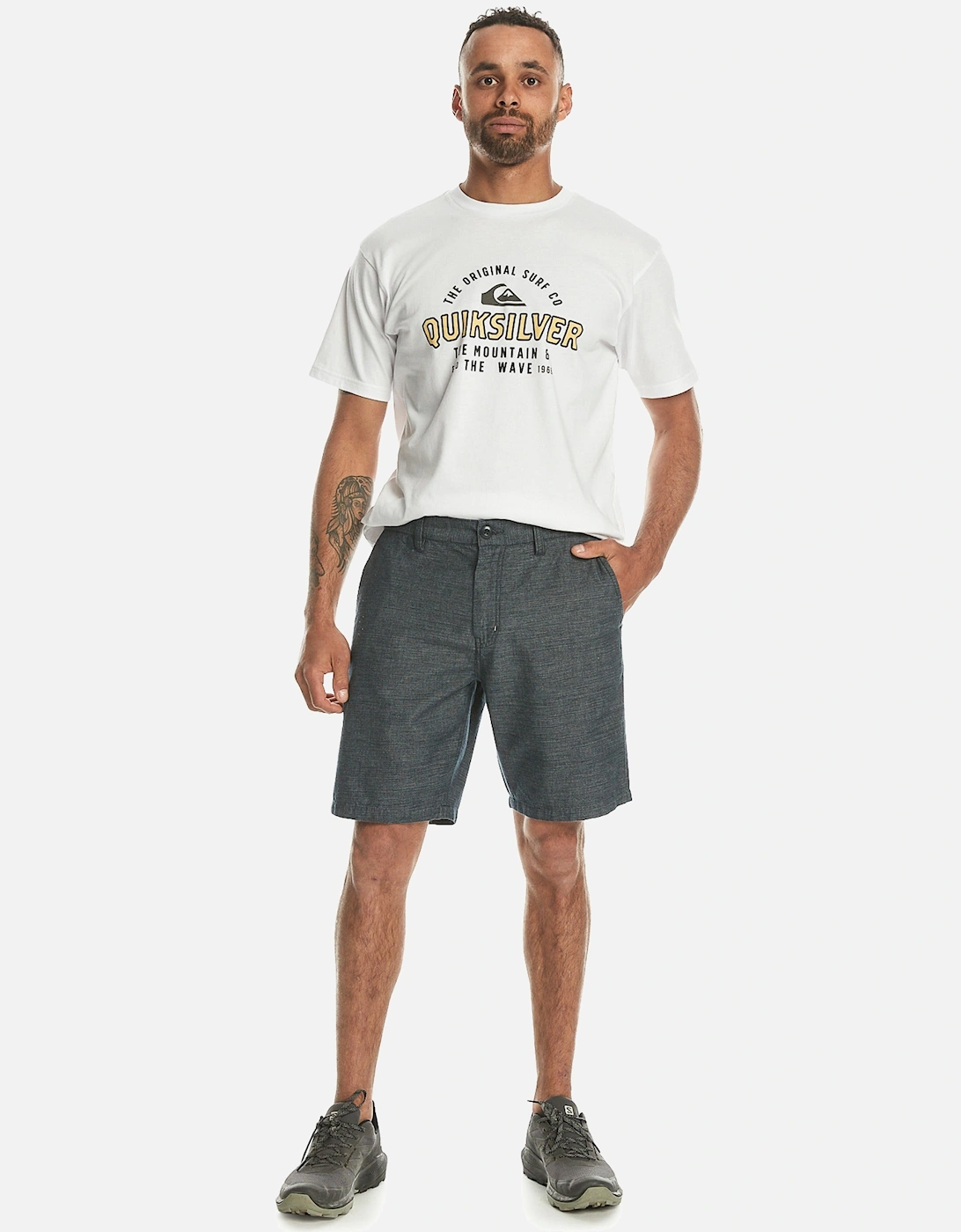 Mens Davis Cotton Chino Walkshorts, 2 of 1
