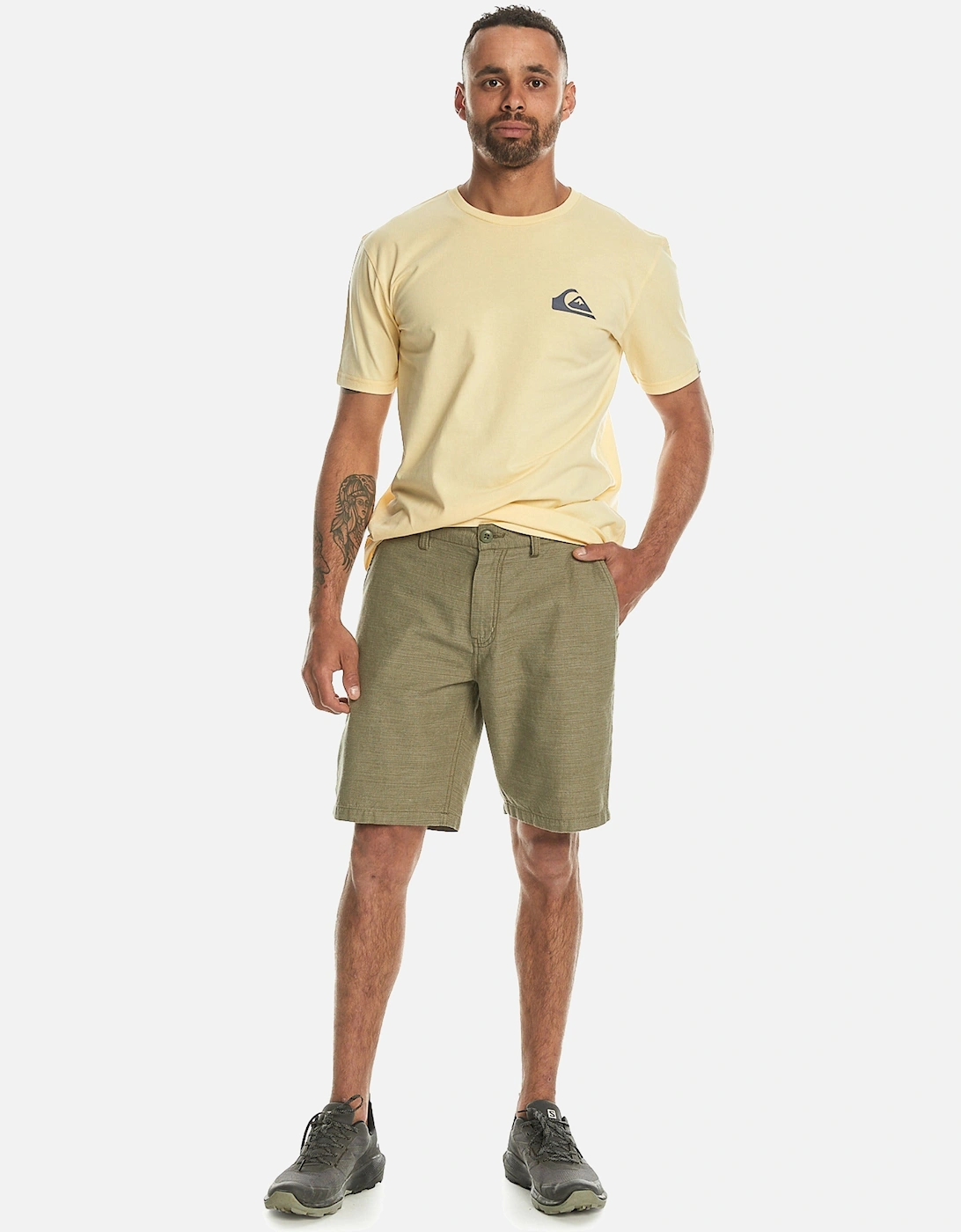 Mens Davis Cotton Chino Walkshorts, 2 of 1