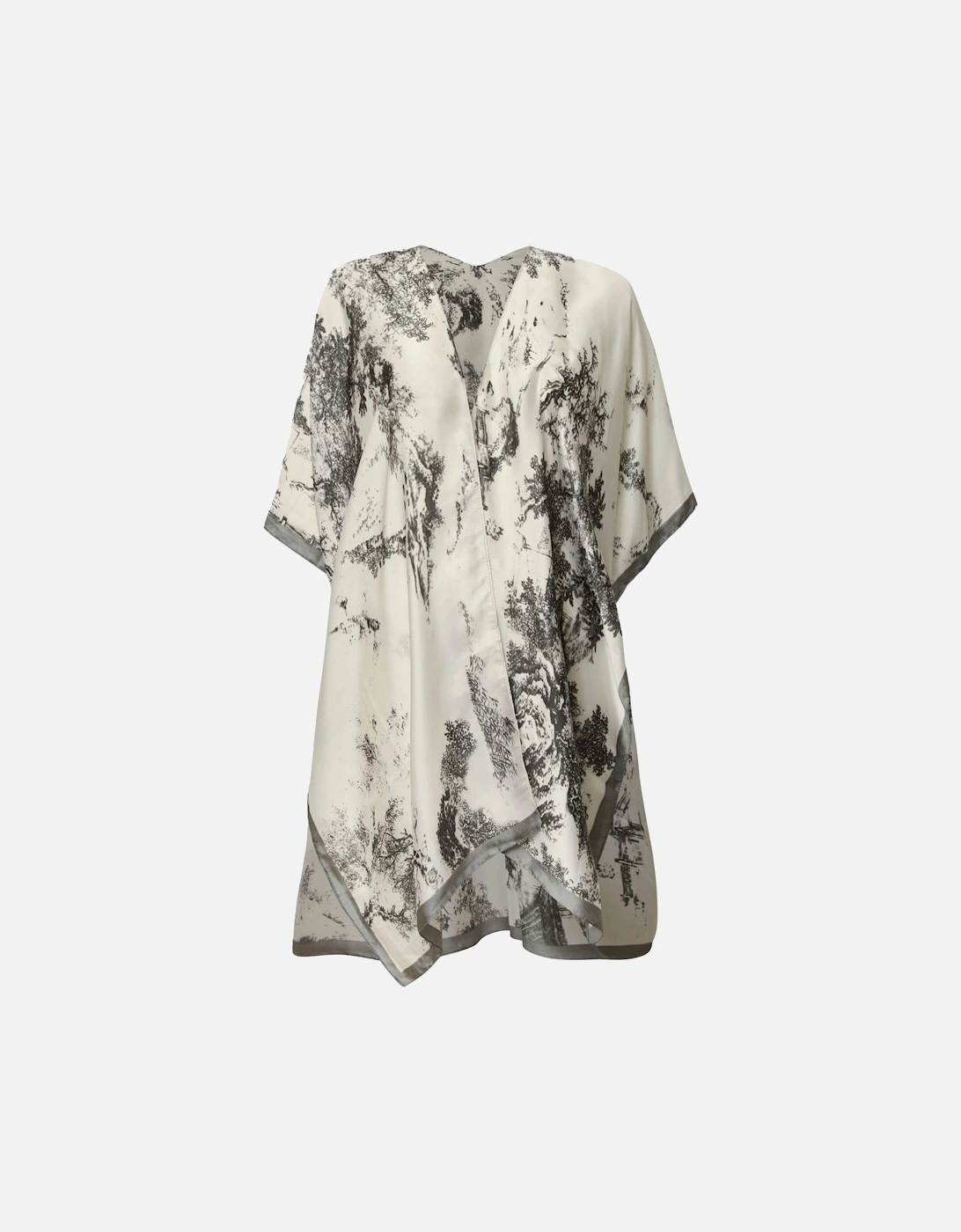 Marble Print Black-White Kaftan - VIP