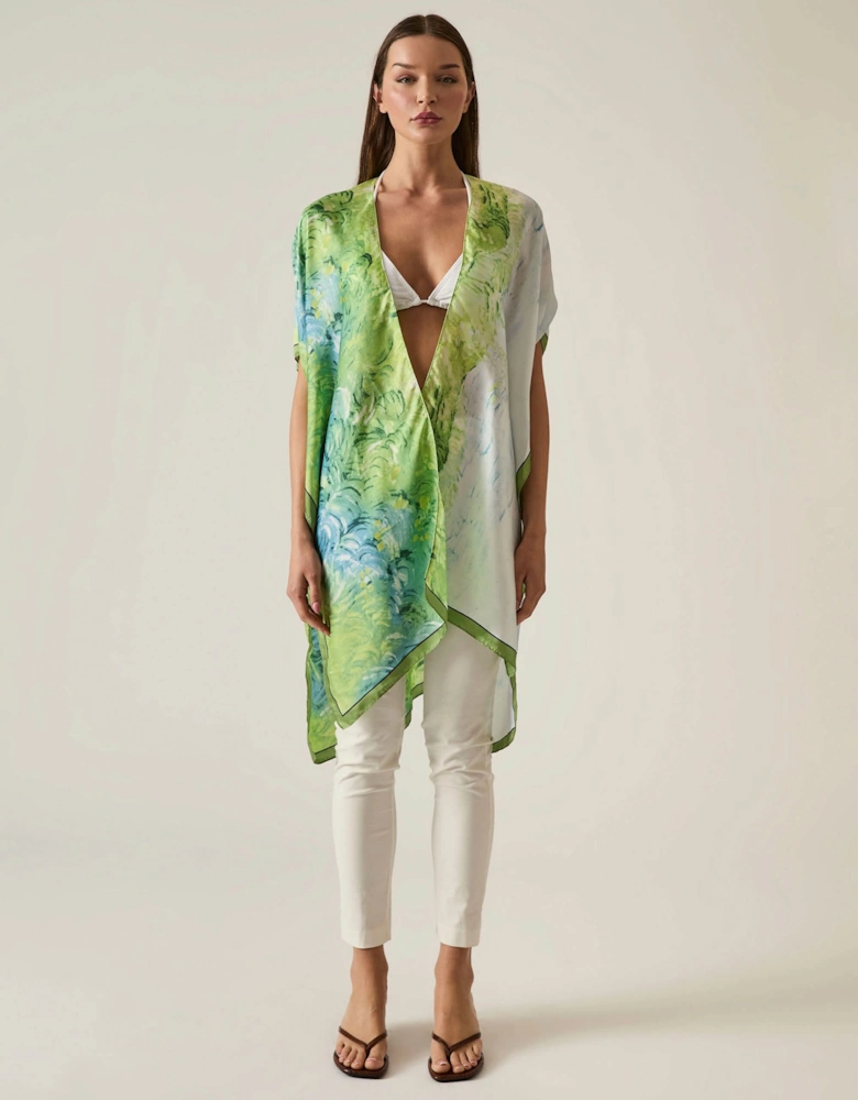 Green Watercolour Kaftan - VIP