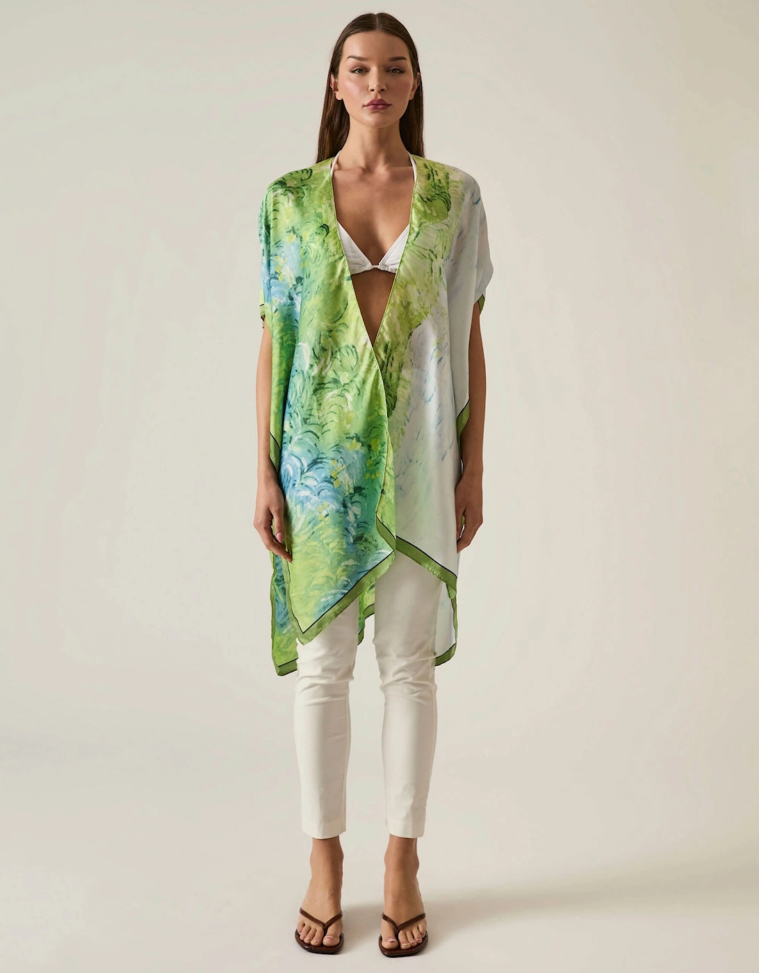 Green Watercolour Kaftan - VIP, 7 of 6