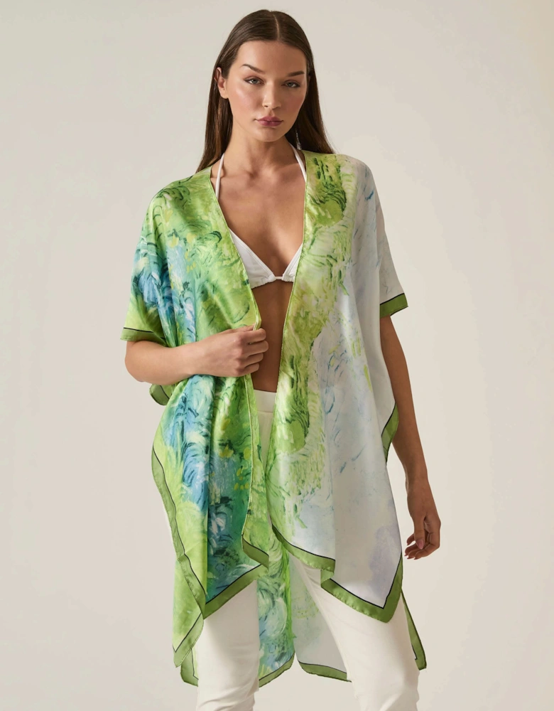 Green Watercolour Kaftan - VIP