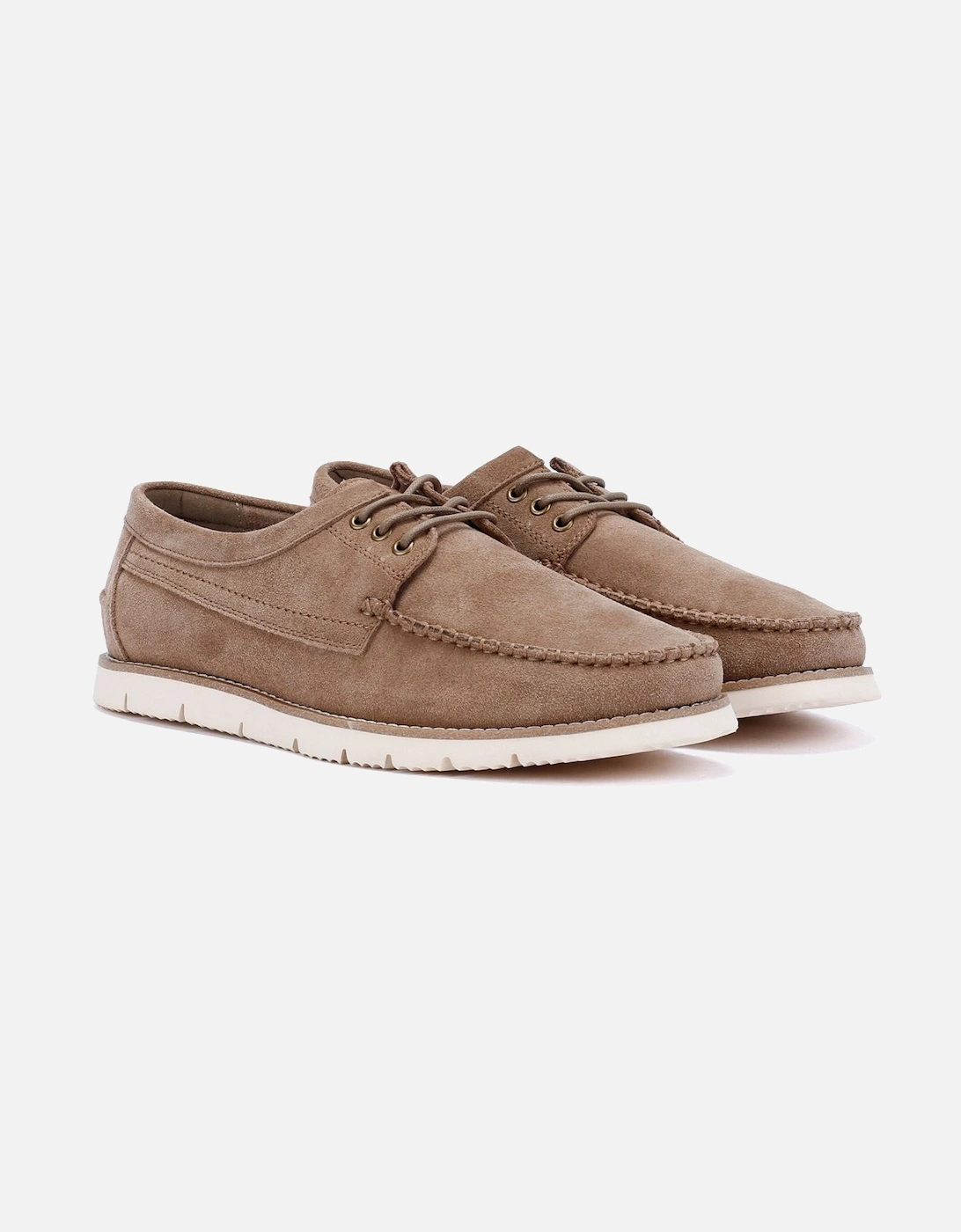 Soho Suede Men's Stone Lace-Up Shoes, 9 of 8