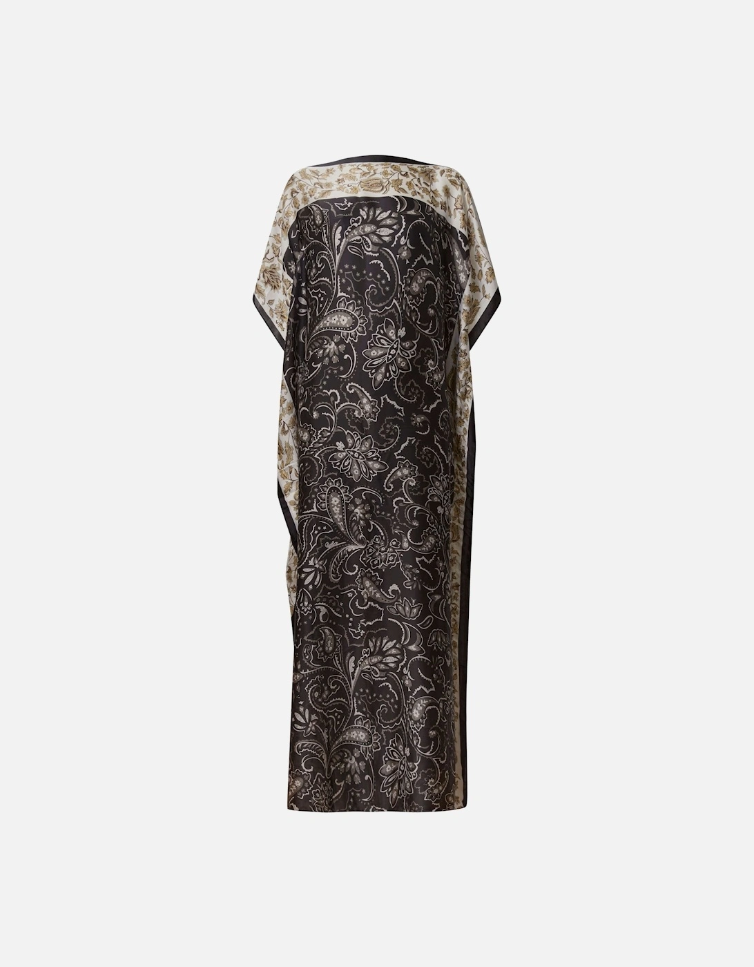 Floral Paisley Maxi Black Kaftan - VIP