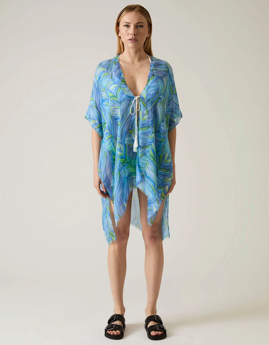 Abstract Print Blue Kaftan, 7 of 6