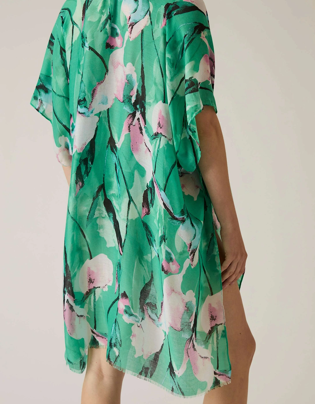 Floral Print Green Kaftan - VIP