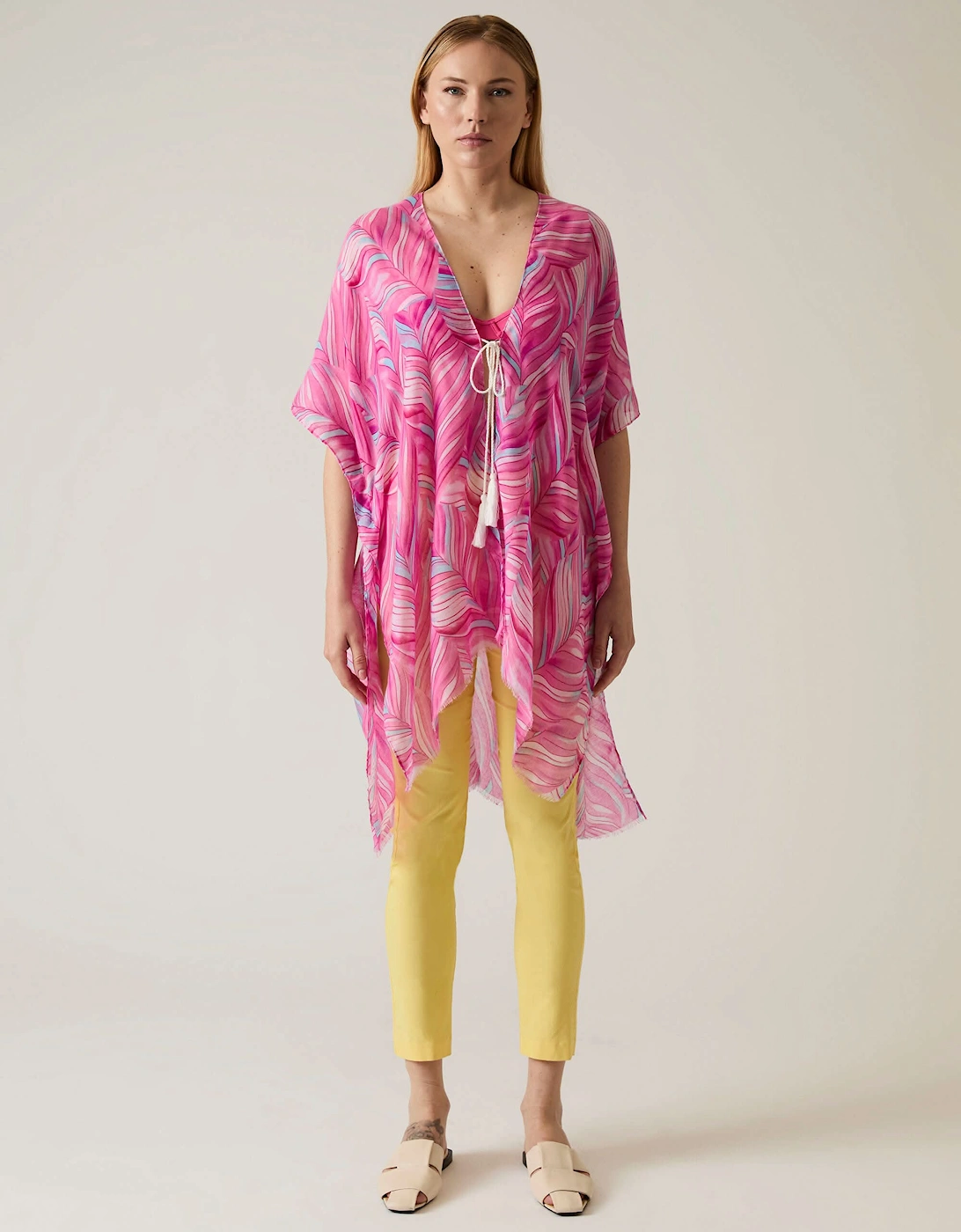 Abstract Print Pink Kaftan, 7 of 6