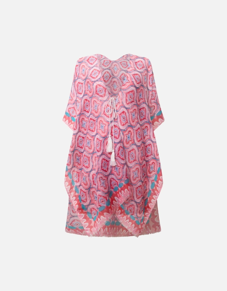 Geometric Print Red Kaftan - VIP