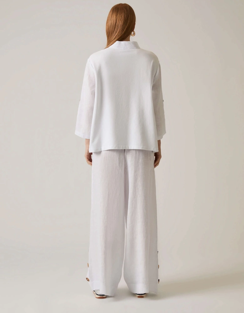 White Linen Blouse