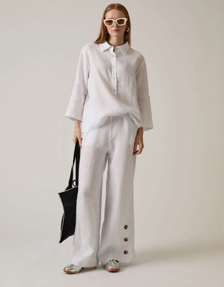 White Linen Blouse
