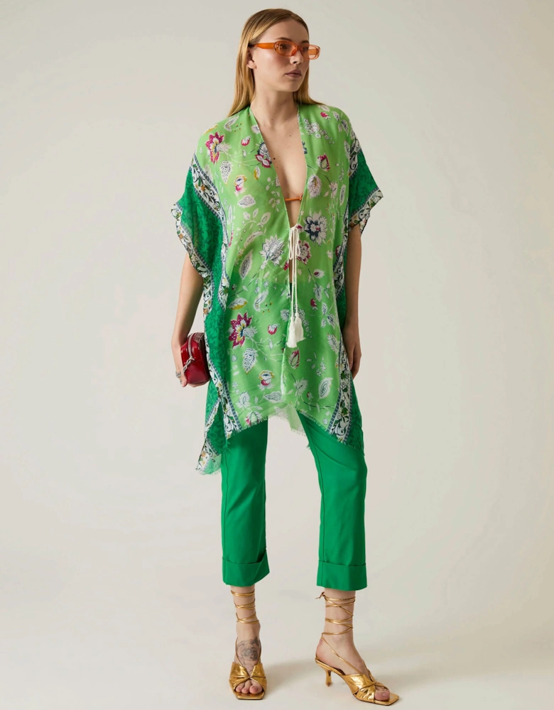 Floral Paisley Green Kaftan - VIP