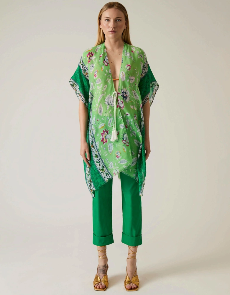 Floral Paisley Green Kaftan - VIP