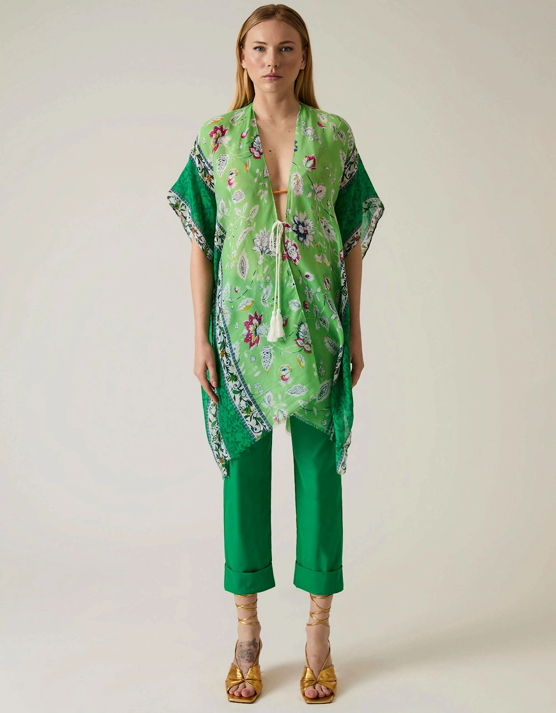 Floral Paisley Green Kaftan - VIP, 7 of 6