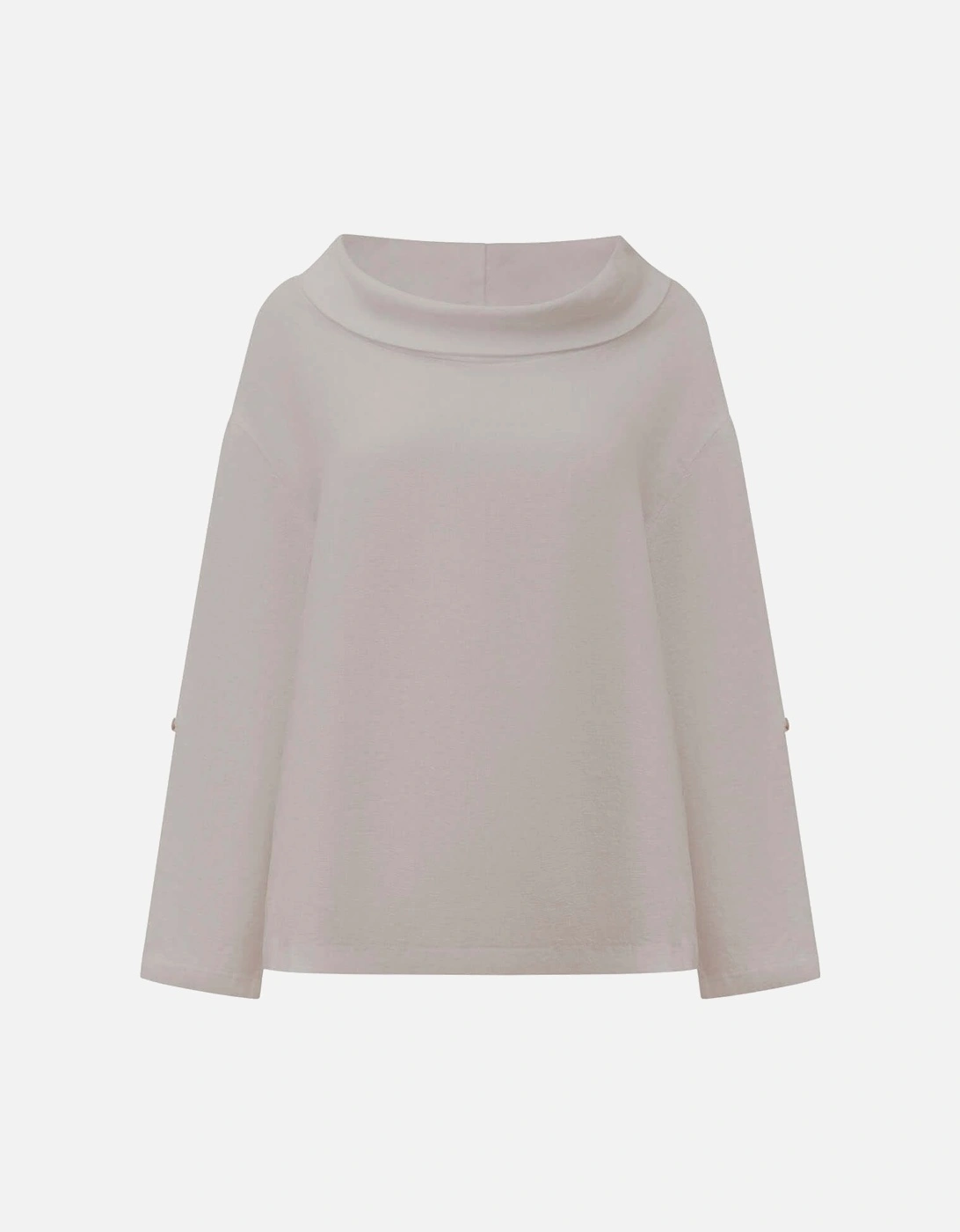 Cowl Neck Linen Taupe Top - VIP
