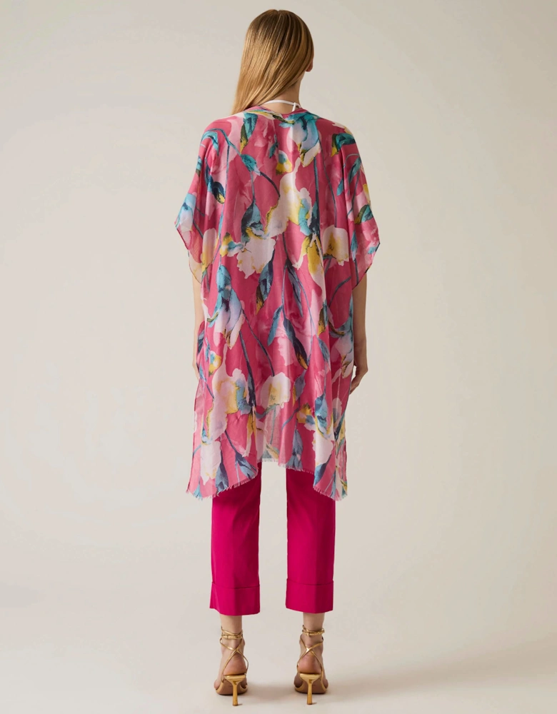 Floral Print Pink Kaftan - VIP