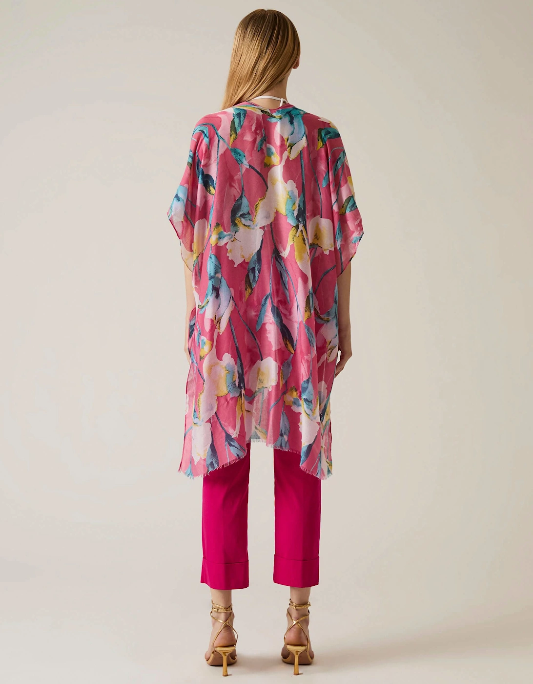 Floral Print Pink Kaftan - VIP