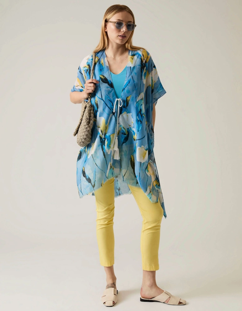 Floral Print Blue Kaftan - VIP