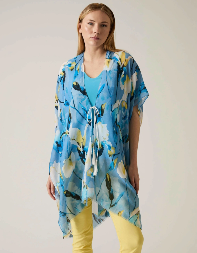 Floral Print Blue Kaftan - VIP