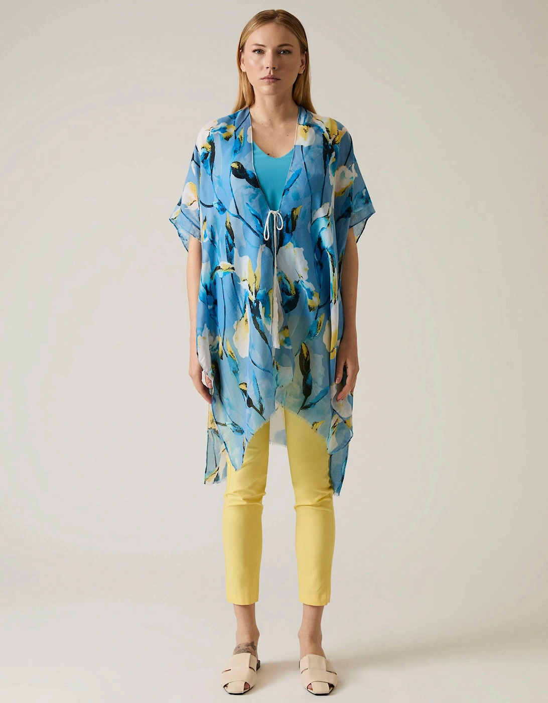 Floral Print Blue Kaftan - VIP, 8 of 7
