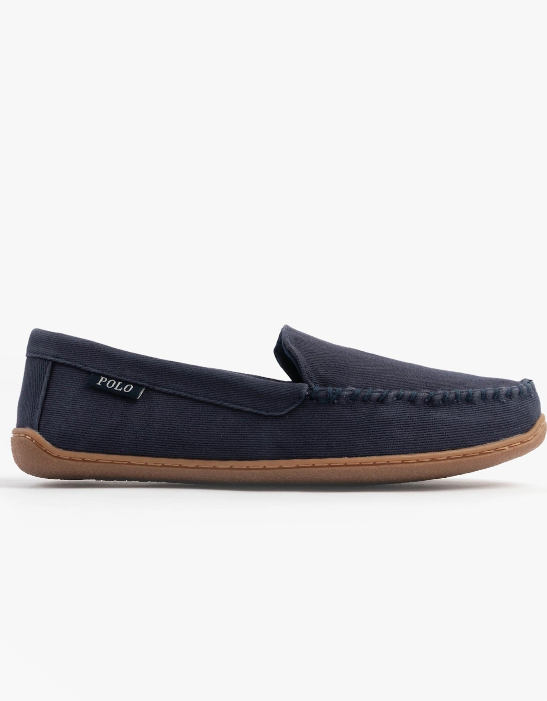 BRENAN Mens Slippers Navy/Paper White, 7 of 6