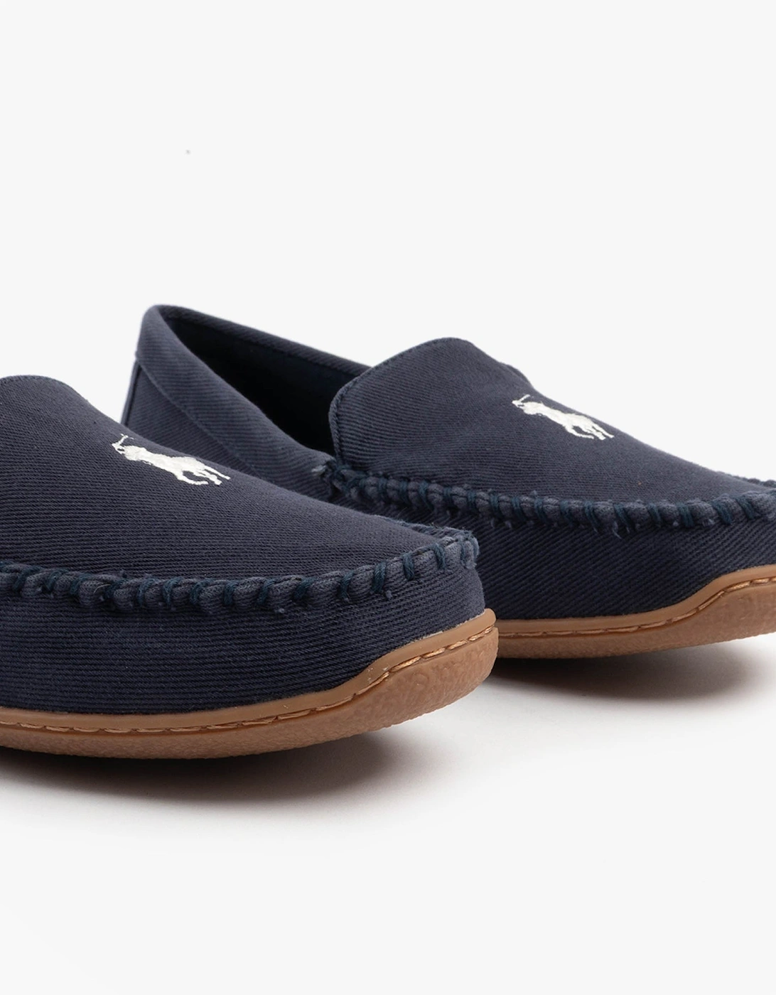 BRENAN Mens Slippers Navy/Paper White