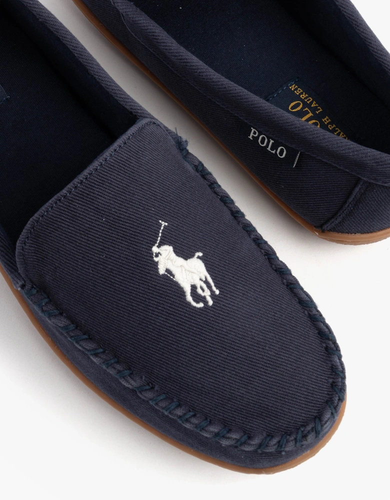 BRENAN Mens Slippers Navy/Paper White