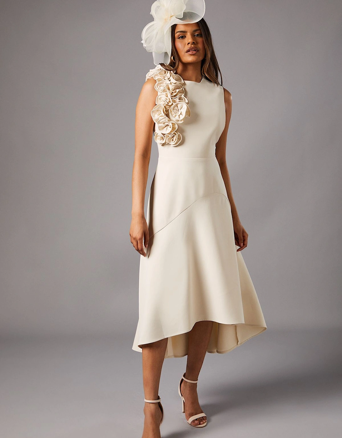 Petite 3D Corsage High Low Dress, 2 of 1