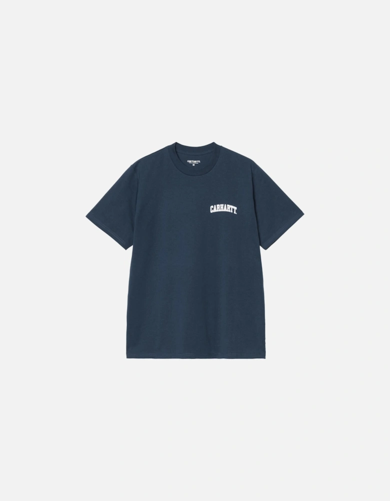 University Script T-shirt - Ink/White