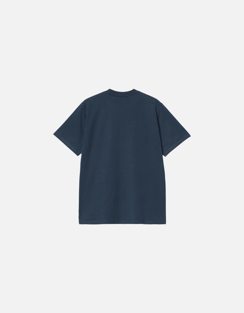 University Script T-shirt - Ink/White