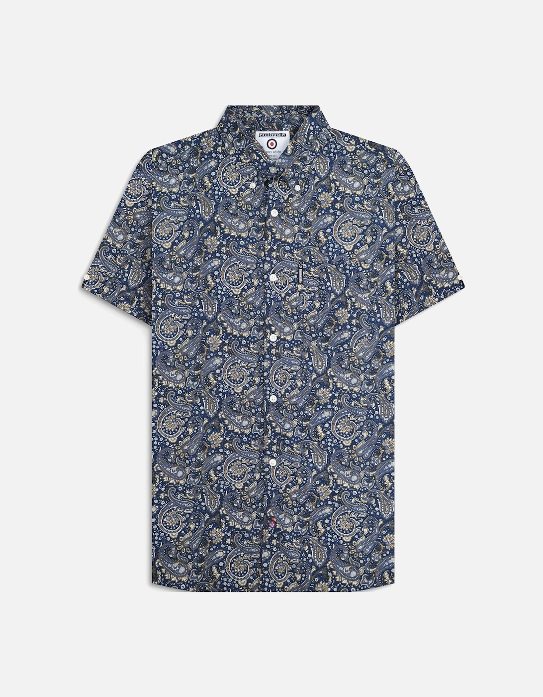Mens Paisley Shirt Short Sleeve Shirt, 2 of 1