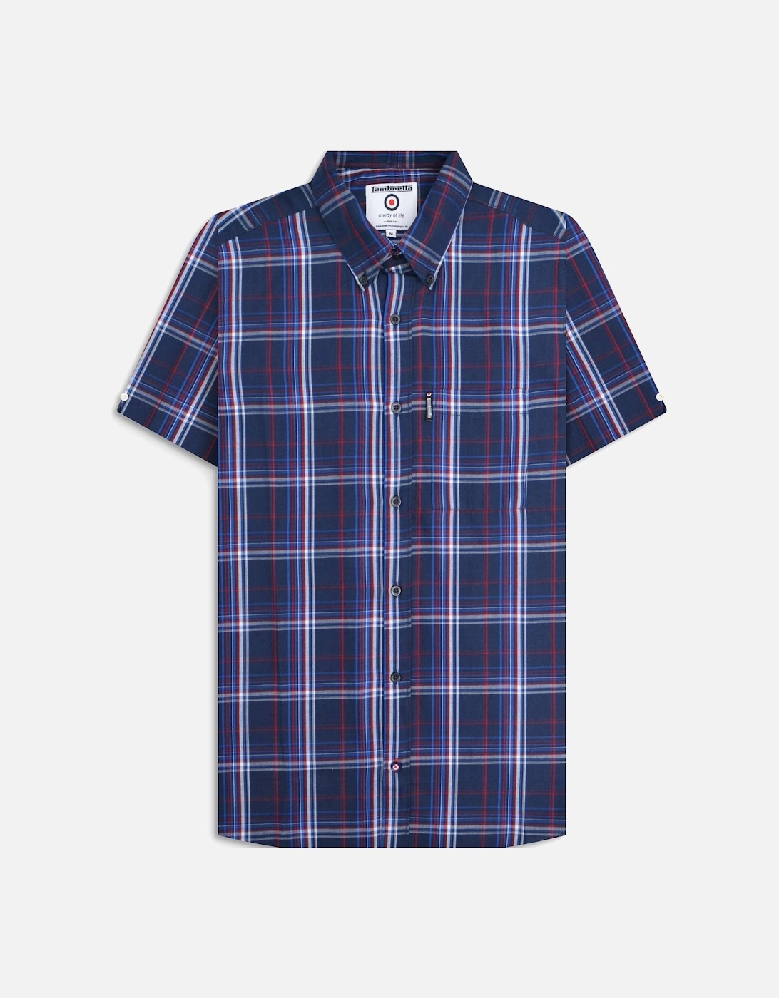 Mens Check Shirt Short Sleeve Shirt, 2 of 1