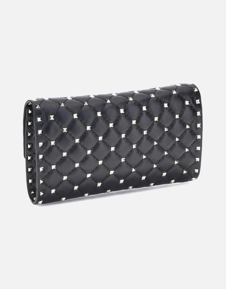 Rockstud Spike Quilted Shoulder Bag with Studs Women - Black