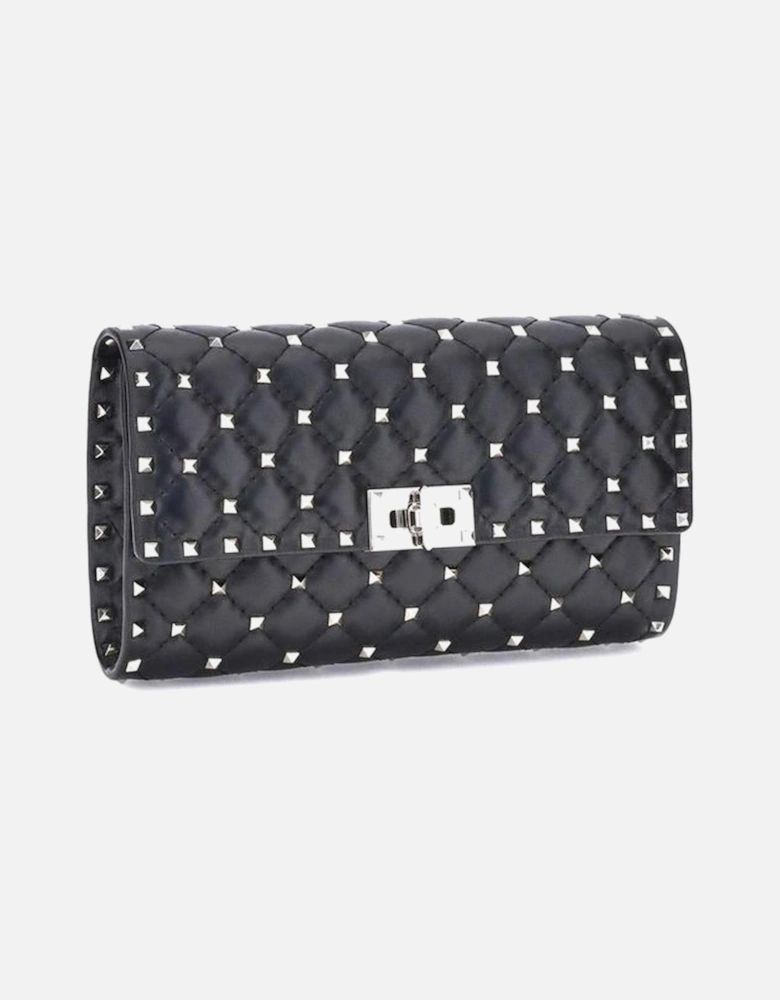 Rockstud Spike Quilted Shoulder Bag with Studs Women - Black