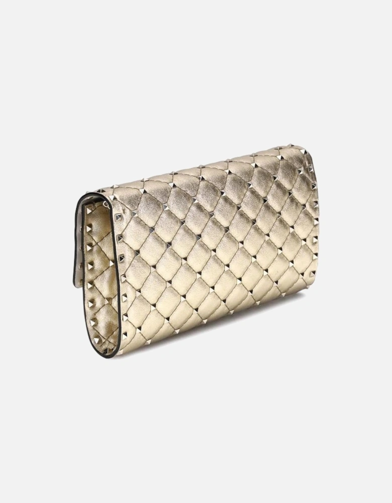 Rockstud Spike Quilted Shoulder Bag Women - Gold