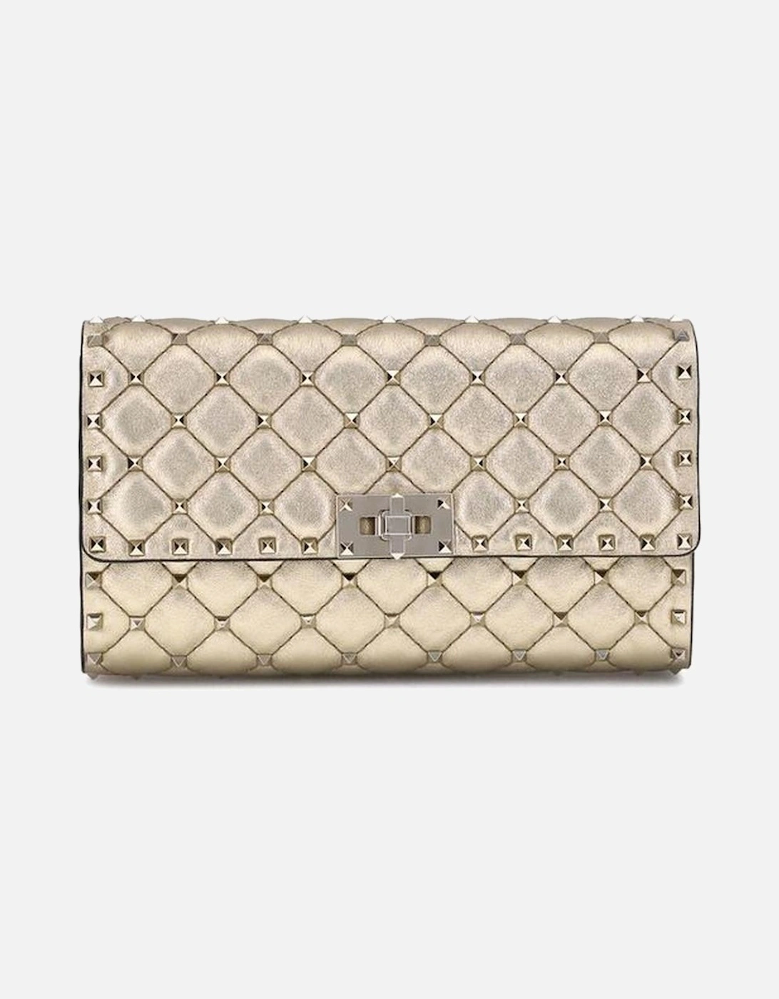 Rockstud Spike Quilted Shoulder Bag Women - Gold, 5 of 4
