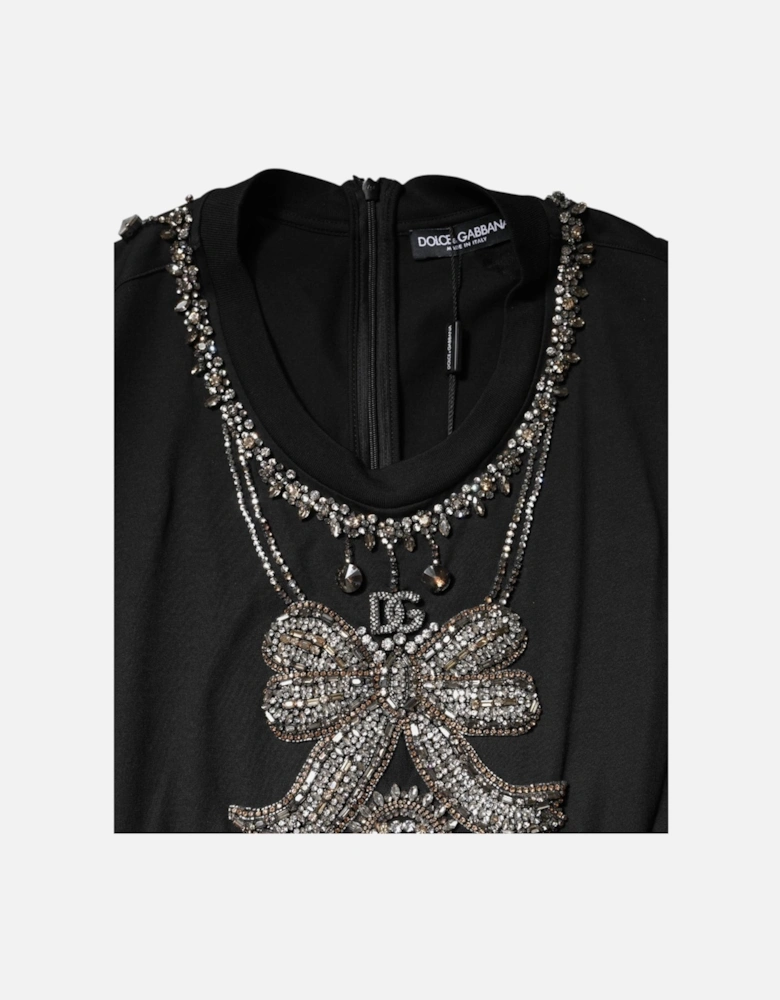 Sleeveless Tank Top with Rhinestone Embellishment Women - Black